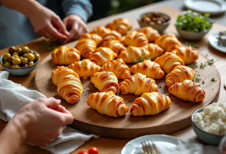 Ces mini croissants apéritif goût pizza jambon-fromage font un malheur à chaque soirée