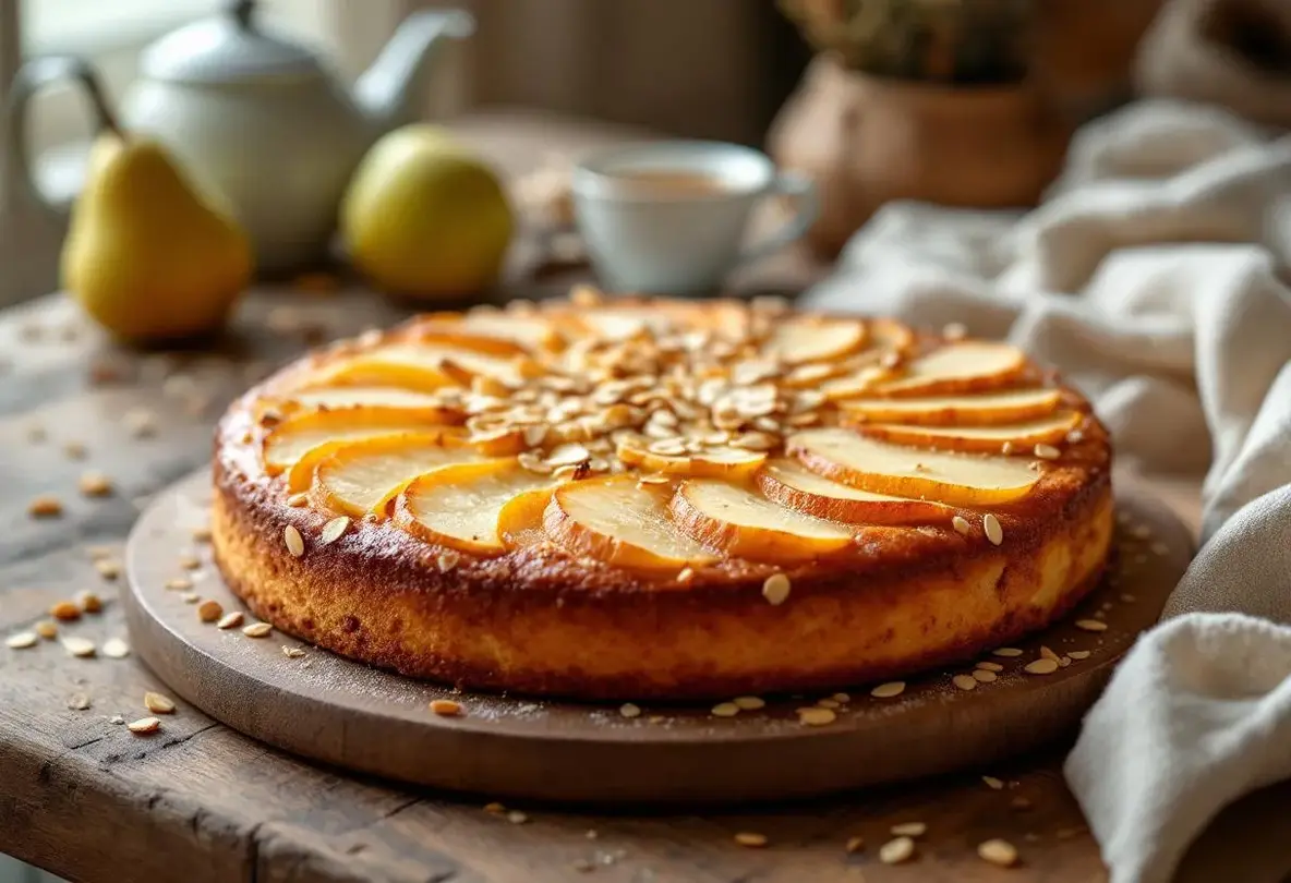 Fondant, parfumé, croquant : ce gâteau aux poires et amandes d'automne coche vraiment toutes les cases du dessert parfait