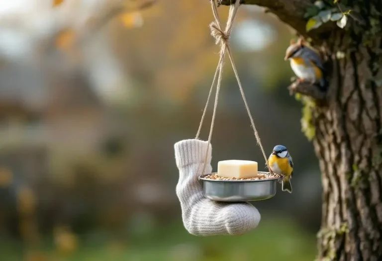 Glisser un savon dans une chaussette : l’astuce étonnante qui protège vraiment les oiseaux de votre jardin