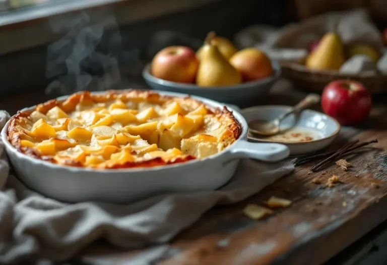 Un clafoutis tout tendre aux pommes, poires et vanille : la recette ultra moelleuse qui enveloppe l’automne de douceur