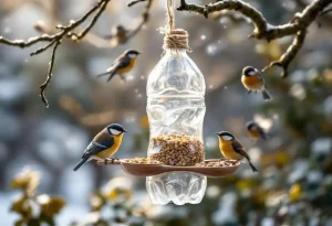 Voici comment une bouteille plastique devient une mangeoire parfaite pour les oiseaux